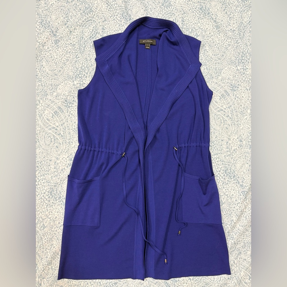 St. John Royal Blue cardigans - Picture 3 of 10